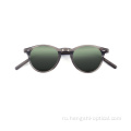 Пользовательский дизайн поляризованный винтажный круглый мода Мужчины Женские оттенки итальянские солнцезащитные очки Mazzucchelli Acetate